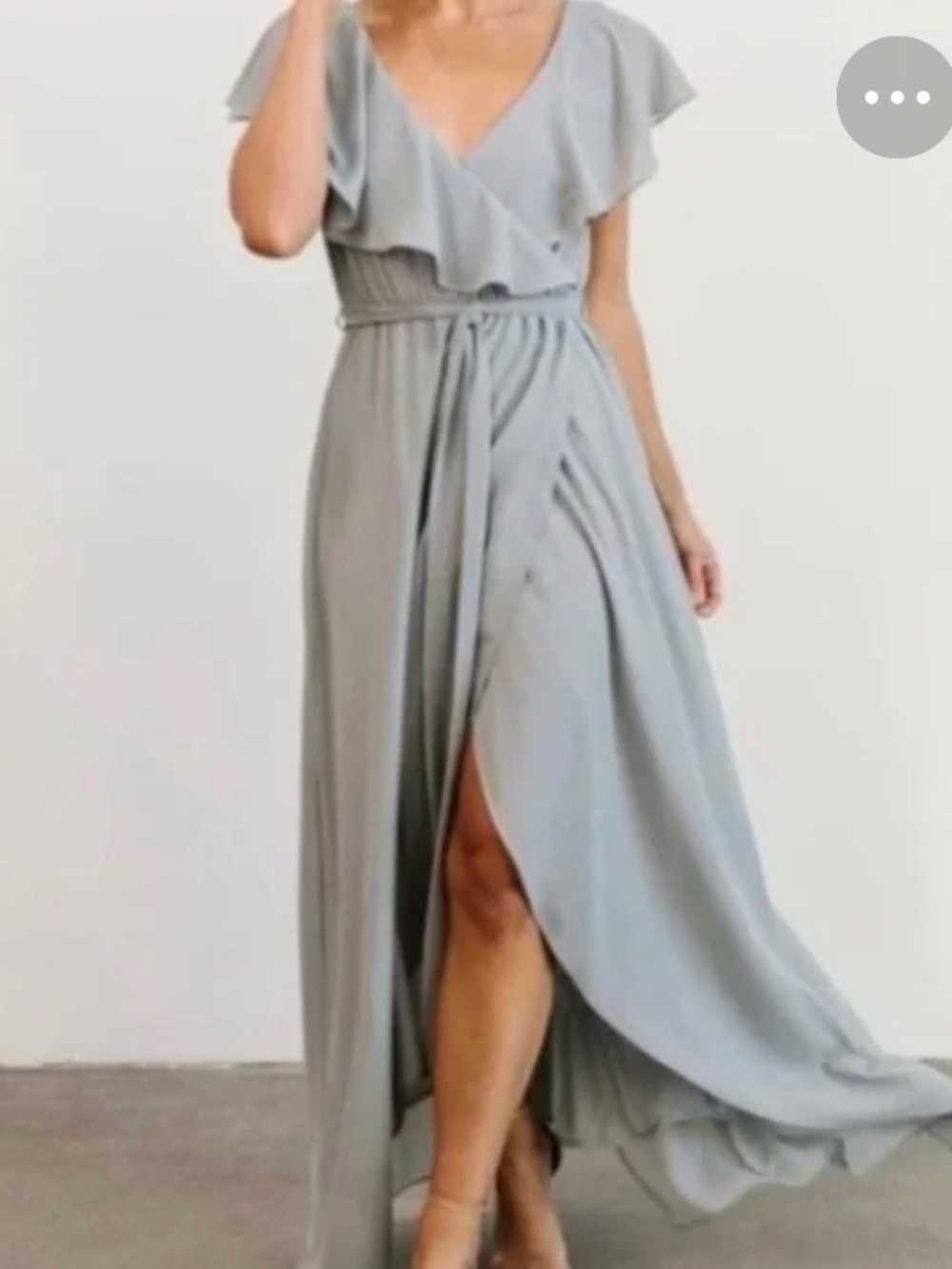 Baltic Born Katya Blue Ruffle Maxi Dress NWT